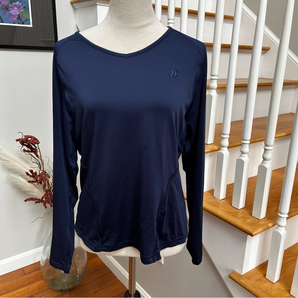 Prince Women’s XL Navy Blue V-neck Long Sleeve Performance Shirt